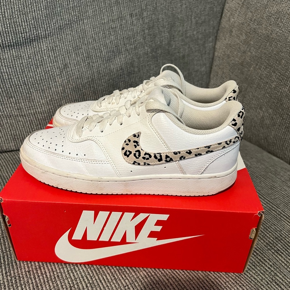 Cheetah Print Nike Court Sneakers